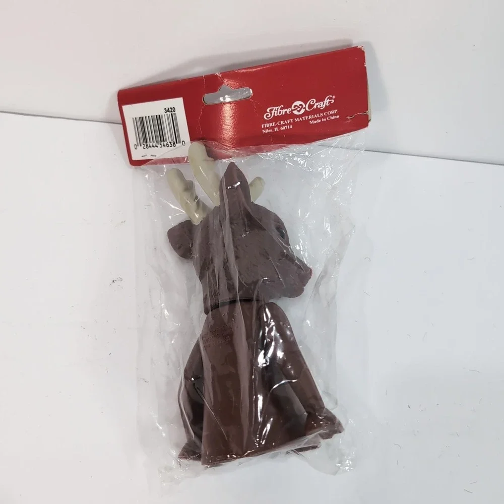 Rudolph Reindeer Fibre Craft Air Freshener Doll 3420 Christmas Holiday Crochet